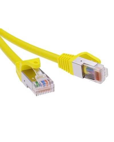 Патч-корд экранированный CAT5E F/UTP 4х2, LSZH, желтый, 1м DKC RN5EFU4510YL в Москве Патчкорды (медные) Pintop.ru