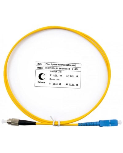 Шнур оптический simplex SC-FC 9/125 SM 1 м LSZH в Москве Патч-корды оптические Pintop.ru
