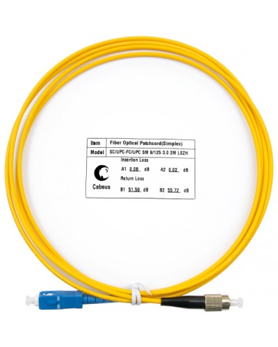 Шнур оптический simplex SC-FC 9/125 SM 2 м LSZH в Москве Патч-корды оптические Pintop.ru
