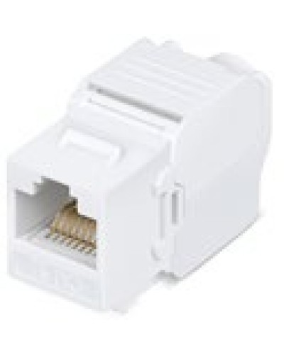 Вставка Keystone Jack RJ-45(8P8C), категория 6, 110 IDC, угол заделки 180 градусов, без инструмента (Toolless), белая в Москве Модули Keystone Pintop.ru