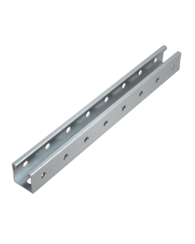 Страт-профиль 41х41 L2200 мм s:2,0 (тройная перфорация) HD КМ-Профиль (STPS41-41-2200 3P HD) в Москве Аксессуары для лотков Pintop.ru