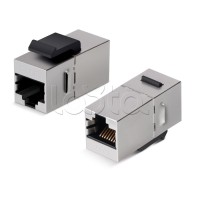 Проходной адаптер Keystone RJ45-RJ45 Cabeus (CA-KJ-8P8C-C6-SH)