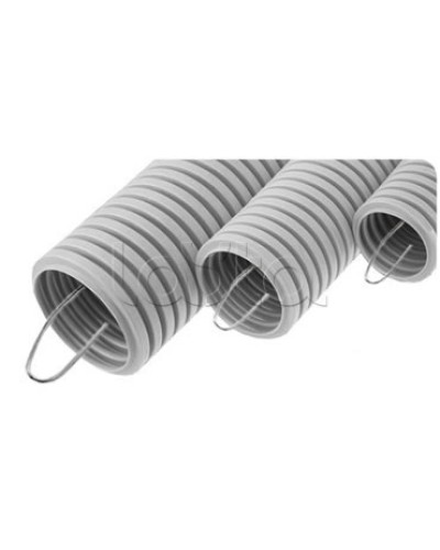 NR110 Усиленная двустен. труба ПНД гибкая, тип 750, SN16, с зондом, D110мм (50м) красный Экопласт (821110) в Москве Труба гофрированная Pintop.ru