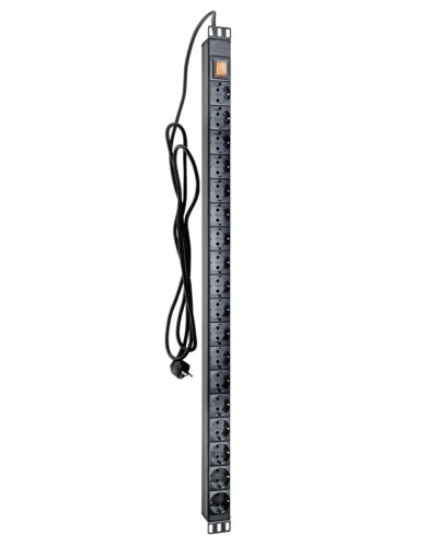 Блок распределения питания базовый вертикальный Eurolan (60A-62-01-18BL) в Москве Блоки розеток Pintop.ru