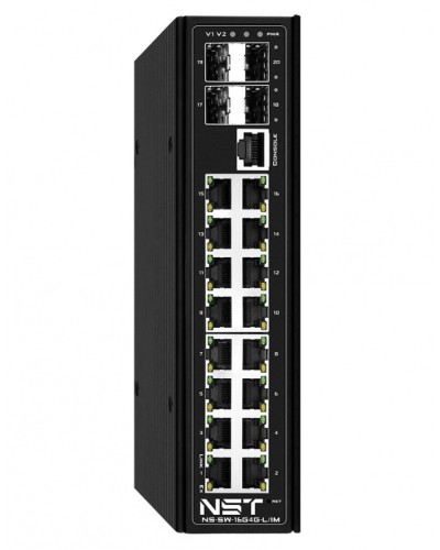NST NS-SW-16G4G-PL/IM Промышленный управляемый L2+ HiPoE коммутатор Gigabit Ethernet на 16 GE RJ45 PoE + 4 GE SFP порта в Москве Коммутаторы Pintop.ru