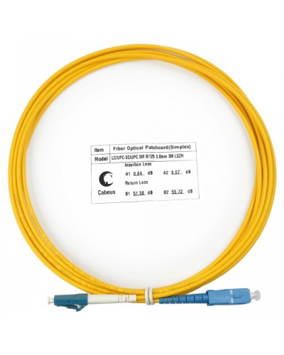 Шнур оптический simplex LC-SC 9/125 SM 3 м LSZH Cabeus FOP(s)-9-LC-SC-3M в Москве Патч-корды оптические Pintop.ru