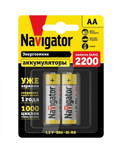 Аккумулятор Navigator 94 785 NHR-2200-HR6-RTU-BP2 в Москве Электротехническое оборудование Pintop.ru