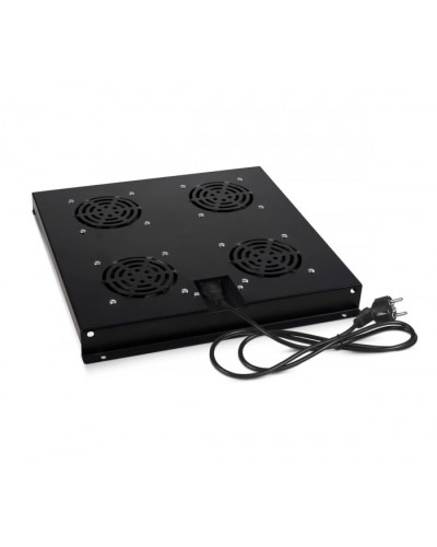 Модуль вентиляторный с 4-я вентиляторами, цвет черный (RAL 9004) Cabeus (TRAY-SC-120-BK) в Москве Вентиляторные модули Pintop.ru