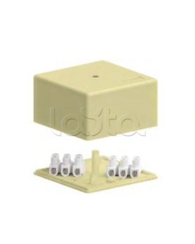 SD3 Коробка распределительная для о/п, 75х75х40мм без галогена (белый) Экопласт (72932HF) в Москве Распределительные коробки Pintop.ru