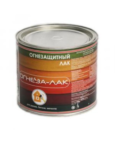 Лак огнезащитный акриловый Огнеза «ОГНЕЗА-ЛАК-ОД» для древесины и материалов изнеё, глянцевый, бесцветный, ведро 2,4л.(1,8 кг.) в Москве Огнезащитные краски Pintop.ru