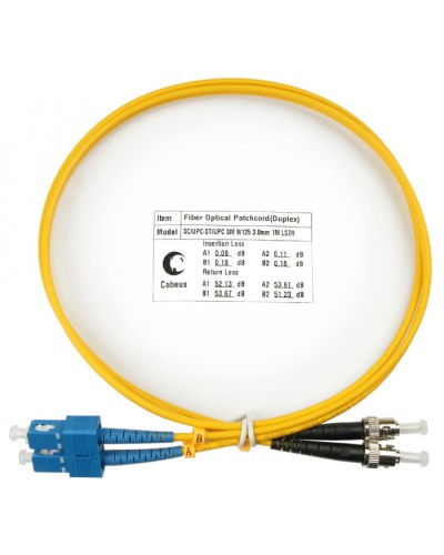 Шнур оптический duplex SC-ST 9/125 sm 1м LSZH Cabeus FOP(d)-9-SC-ST-1m в Москве Патч-корды оптические Pintop.ru