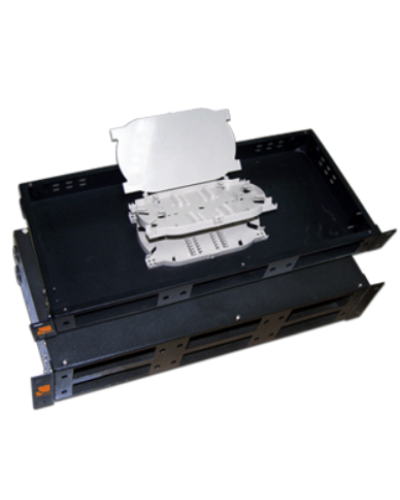 Кросс оптический 19 стоечный на 6 адаптерных панелей, 2U, с 4-мя сплайс-кассетами LANMASTER LAN-FOBM-RM-6P в Москве Кросс оптический Pintop.ru