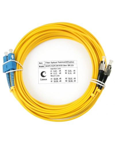 Шнур оптический duplex SC-FC 9/125 sm 20м LSZH Cabeus FOP(d)-9-SC-FC-20m в Москве Патч-корды оптические Pintop.ru