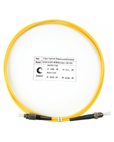 Шнур оптический simplex FC-ST 9/125 sm 1,5м LSZH Cabeus FOP(s)-9-FC-ST-1,5m в Москве Патч-корды оптические Pintop.ru