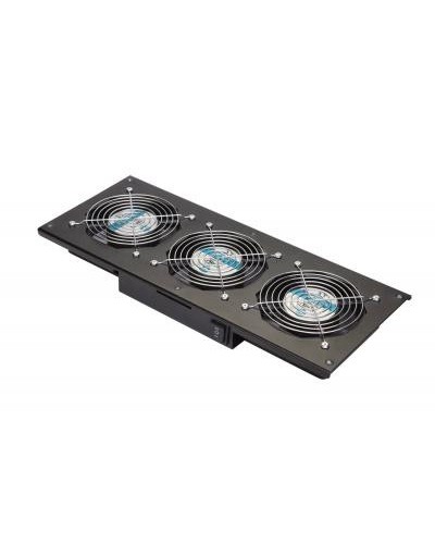 Eurolan Модуль вентиляторный потолочный, 3 вентилятора, термореле, 3 положения, черный (60A-90-11-30BL) в Москве Вентиляторные модули Pintop.ru