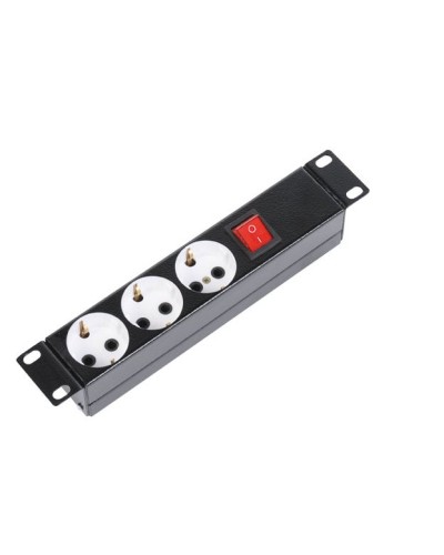 Блок силовых розеток 10 без шнура с выключателем, 3 розетки (черный) ЦМО БР-3П-10-9005 в Москве Блоки розеток Pintop.ru