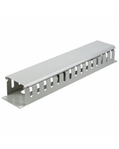 Органайзер кабельный горизонтальный с крышкой, 19, 2U, глубиной 72 мм, металл, RAL 7035 REXANT 04-2645 в Москве Кабельные органайзеры Pintop.ru