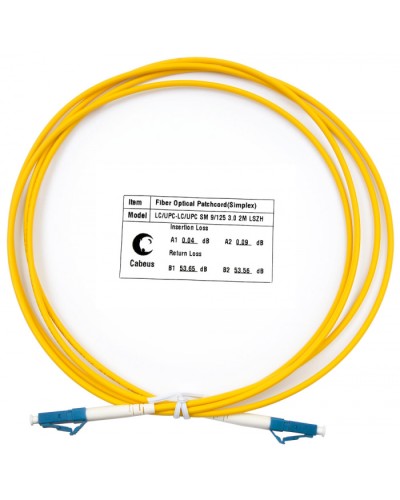 Шнур оптический simplex LC-LC 9/125 SM 2 м LSZH Cabeus FOP(s)-9-LC-LC-2M в Москве Патч-корды оптические Pintop.ru