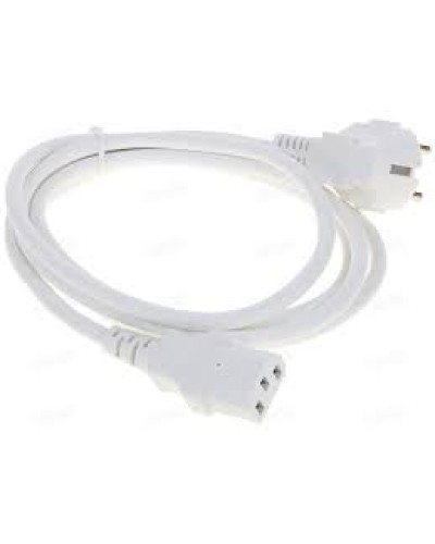 Шнур питания C13-Schuko угловая, 3х0.75, 220В, 10А, белый, 1 метр LANMASTER (LAN-PP13/SHA-1.0-WH) в Москве Аксессуары для стоек и шкафов Pintop.ru