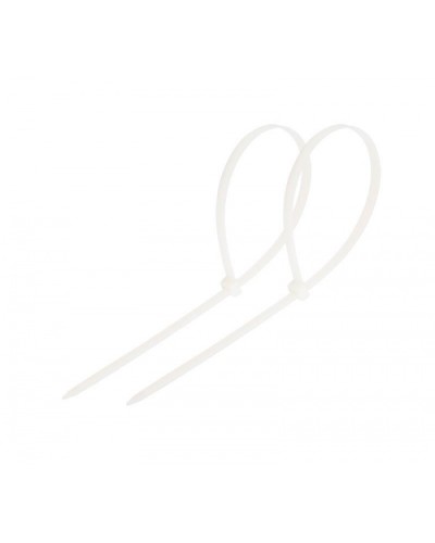 Стяжка нейлоновая неоткрывающаяся, безгалогенная (halogen free) 200x3.6мм, белая (100 шт) в Москве Стяжки-хомуты Pintop.ru