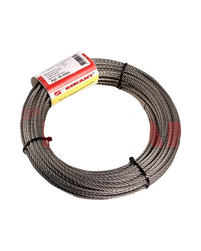 Трос нержавеющий d=3мм, моток 20 метров REXANT 09-5503 в Москве Крепежные изделия Pintop.ru