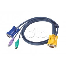 КВМ-кабель с интерфейсами PS/2, VGA и разъемом SPHD 3-в-1 (1.2м) ATEN 2L-5201P