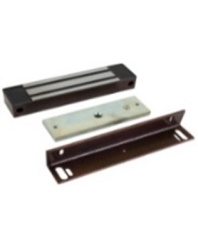 Электромагнитный замок AccordTec ML-400 KB-2 с уголком, цвет коричневый в Москве Электромагнитные замки Pintop.ru