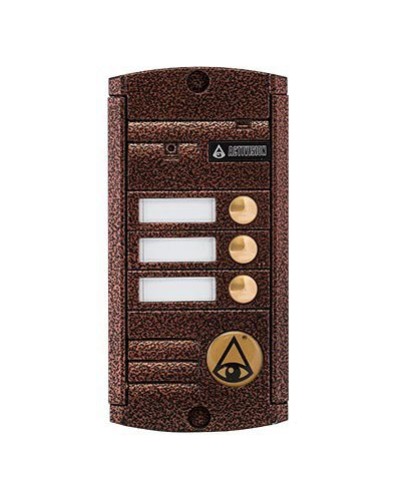 Видеопанель вызывная накладная цветная на 3 абонента с TM-считывателем Activision AVP-453 TM (PAL, антик) в Москве Вызывные видеопанели малоабонентные Pintop.ru