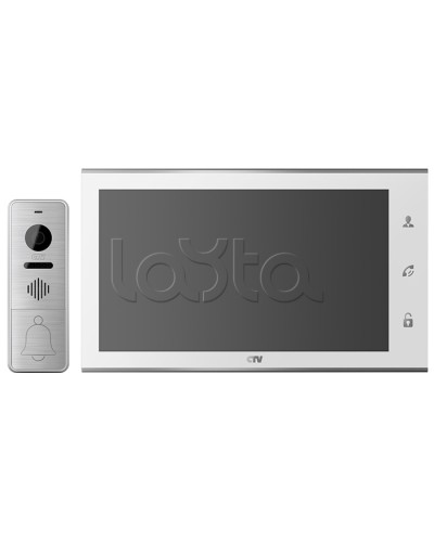 Комплектвидеодомофона CTV-DP4105AHD (белый) в Москве Комплекты домофонов Pintop.ru