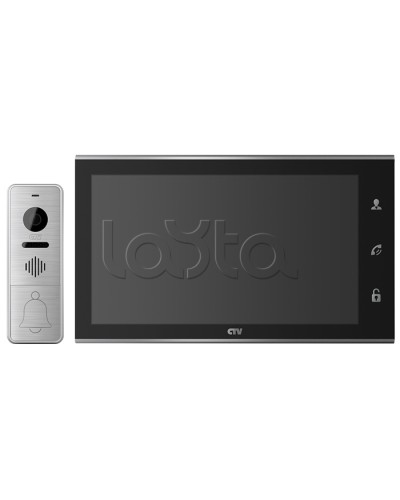 Комплектвидеодомофона CTV-DP4105AHD (черный) в Москве Комплекты домофонов Pintop.ru