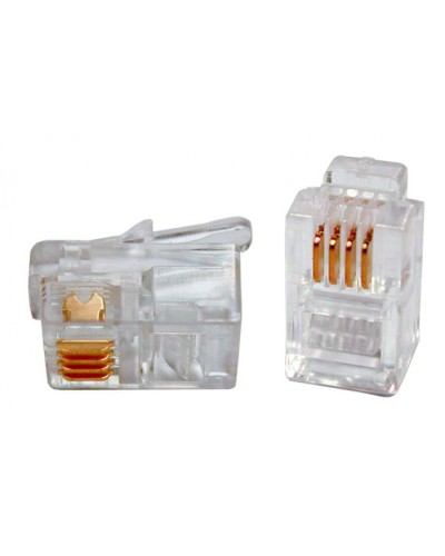 Коннектор телефонный для телефонных трубок Cabeus 4P4C в Москве Коннекторы и разъемы Pintop.ru