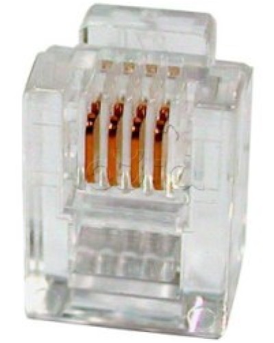 Разъем телефонный RJ11 (6P4C) Cabeus в Москве Коннекторы и разъемы Pintop.ru