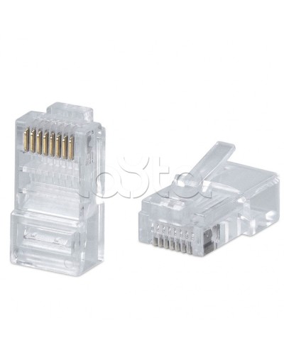 Коннектор RJ-45 под витую пару, категория 5e, универсальный (для одножильного и многожильного кабеля) Cabeus 8P8C в Москве Коннекторы и разъемы Pintop.ru