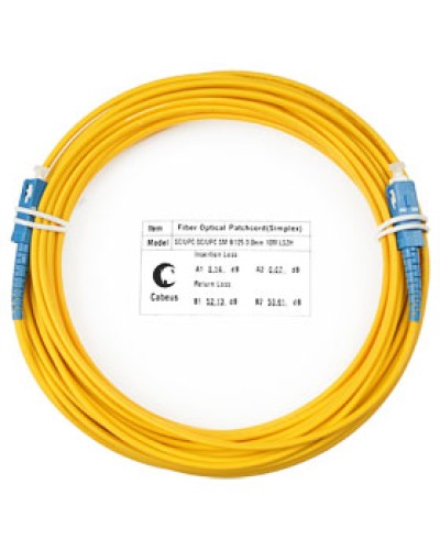 Патч-корд волоконно-оптический (шнур) SM 9/125 simplex SC-SC LSZH (10м) Cabeus FOP(s)-9-SC-SC-10m в Москве Патч-корды оптические Pintop.ru