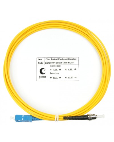 Шнур оптический simplex SC-ST 9/125 sm 3м LSZH Cabeus FOP(s)-9-SC-ST-3m в Москве Патч-корды оптические Pintop.ru