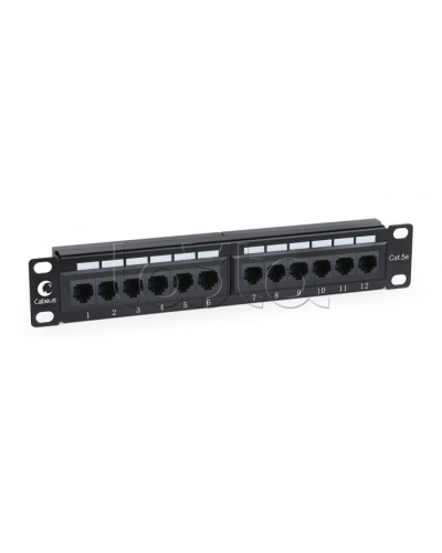 Патч-панель 10, 12 портов RJ-45, категория 5e, Dual IDC Cabeus PL-12-Cat.5e 10-Dual IDC в Москве Патч панель Pintop.ru