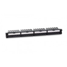 Патч-панель 19" (1U), 24 порта RJ-45, категория 6 Cabeus (PL-24-KJ-RJ45-Cat.6-SH-180T)
