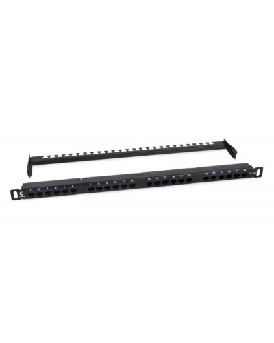 Патч-панель 19 (0,5U) 24 порта RJ-45 кат.5е Cabeus (PLHD-24-Cat.5e-Dual-180-0,5U) в Москве Патч панель Pintop.ru