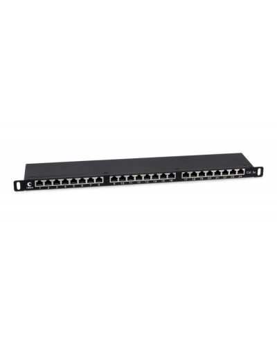Патч-панель 19 (0,5U) 24 порта RJ-45 кат.5е (экран) Cabeus (PLHD-24-Cat.5e-SH-Dual-0,5U) в Москве Патч панель Pintop.ru