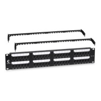 Патч-панель 19" (2U), 48 портов RJ-45, категория 5e Cabeus (PL2-48-Cat.5e-Dual)