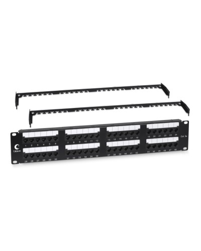 Патч-панель 19 (2U), 48 портов RJ-45, категория 5e Cabeus (PL2-48-Cat.5e-Dual) в Москве Патч панель Pintop.ru