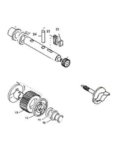 Выходной вал BX-E, BX-E241 Came 119RIBX015 в Москве Запчасти для шлагбаумов и автоматики Pintop.ru