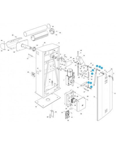 Рычаг соединительный Came 119RIG043 в Москве Запчасти для шлагбаумов и автоматики Pintop.ru