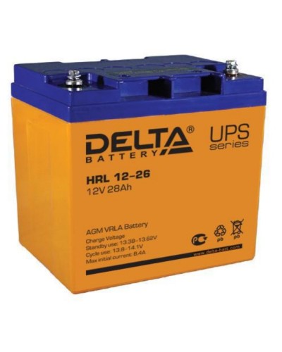 Аккумулятор свинцово-кислотный Delta HRL АКБ 12 - 26 в Москве Электротехническое оборудование Pintop.ru