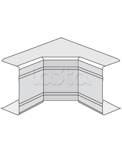 Угол внутренний неизменяемый (90°) NIA 80x40 мм DKC 01824 в Москве Аксессуары для кабель-канала Pintop.ru