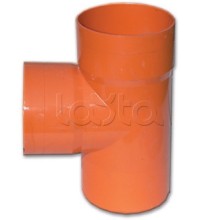 Тройник для двустенных труб 90 градусов D=110мм DKC 020110