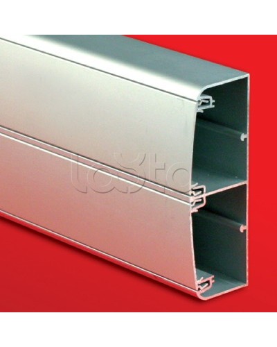 Кабель-канал алюминевый 140х50 (с 2 крышками), цвет серый металлик DKC (01499) в Москве Кабель-канал Pintop.ru