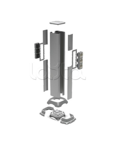 Колонна алюминевая 0,71 м, цвет светло-серебристый металлик DKC 09591 в Москве Аксессуары для стоек и шкафов Pintop.ru