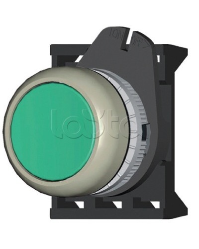 Кнопка плоская прозрачная с фиксацией, зеленая DKC ABDLM2 в Москве Аксессуары для стоек и шкафов Pintop.ru