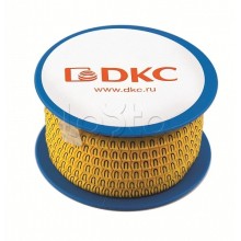 Колечко маркировочное ., 1,3-2,5мм. черное на желтом DKC AZO214BY